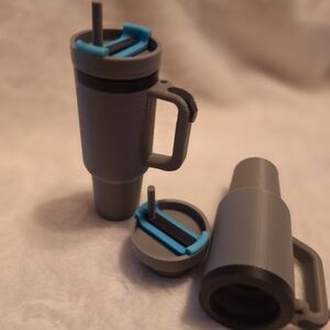 Gray and Blue Lip Balm Holder